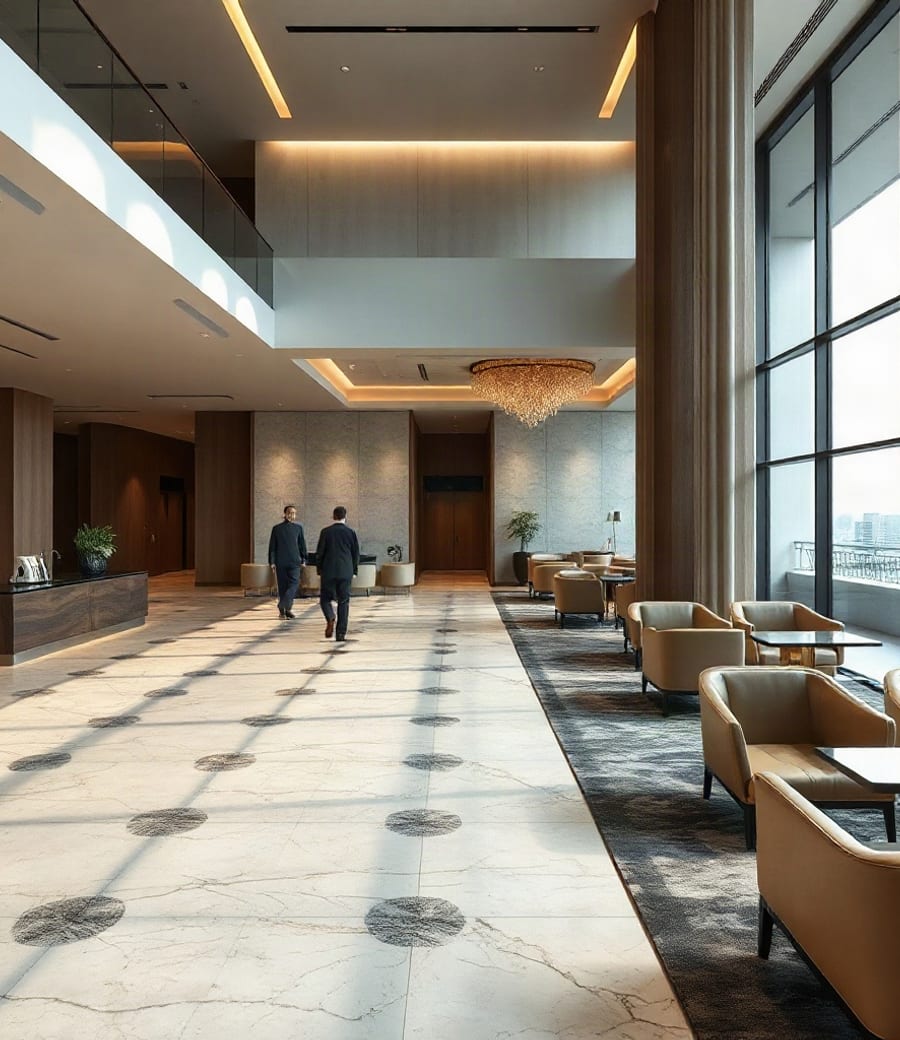 Modern luxury hotel lobby